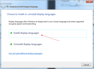 install or unistall display languages