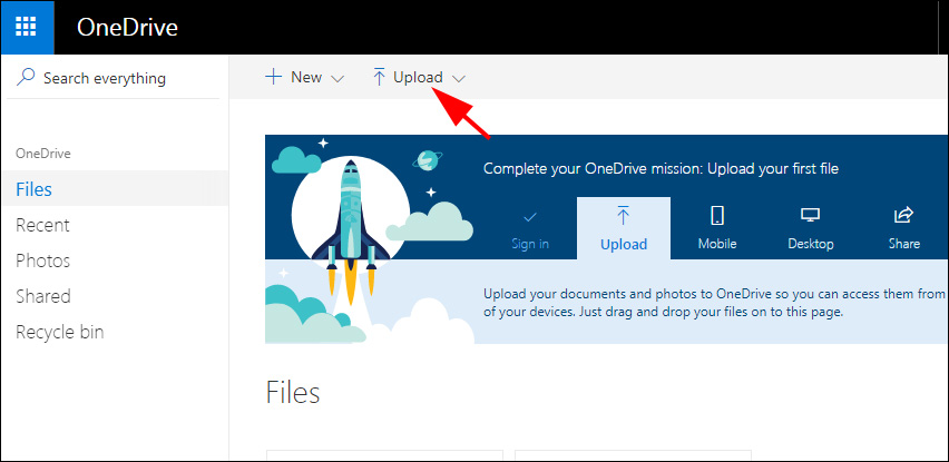 use-Ms-office-online-to-upload-pdf-files-and-share-with-link
