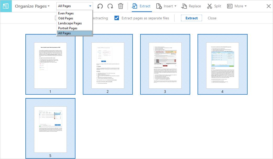 How to split a one page PDF into multiple pages using Adobe Acrobat Pro DC  